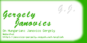 gergely janovics business card